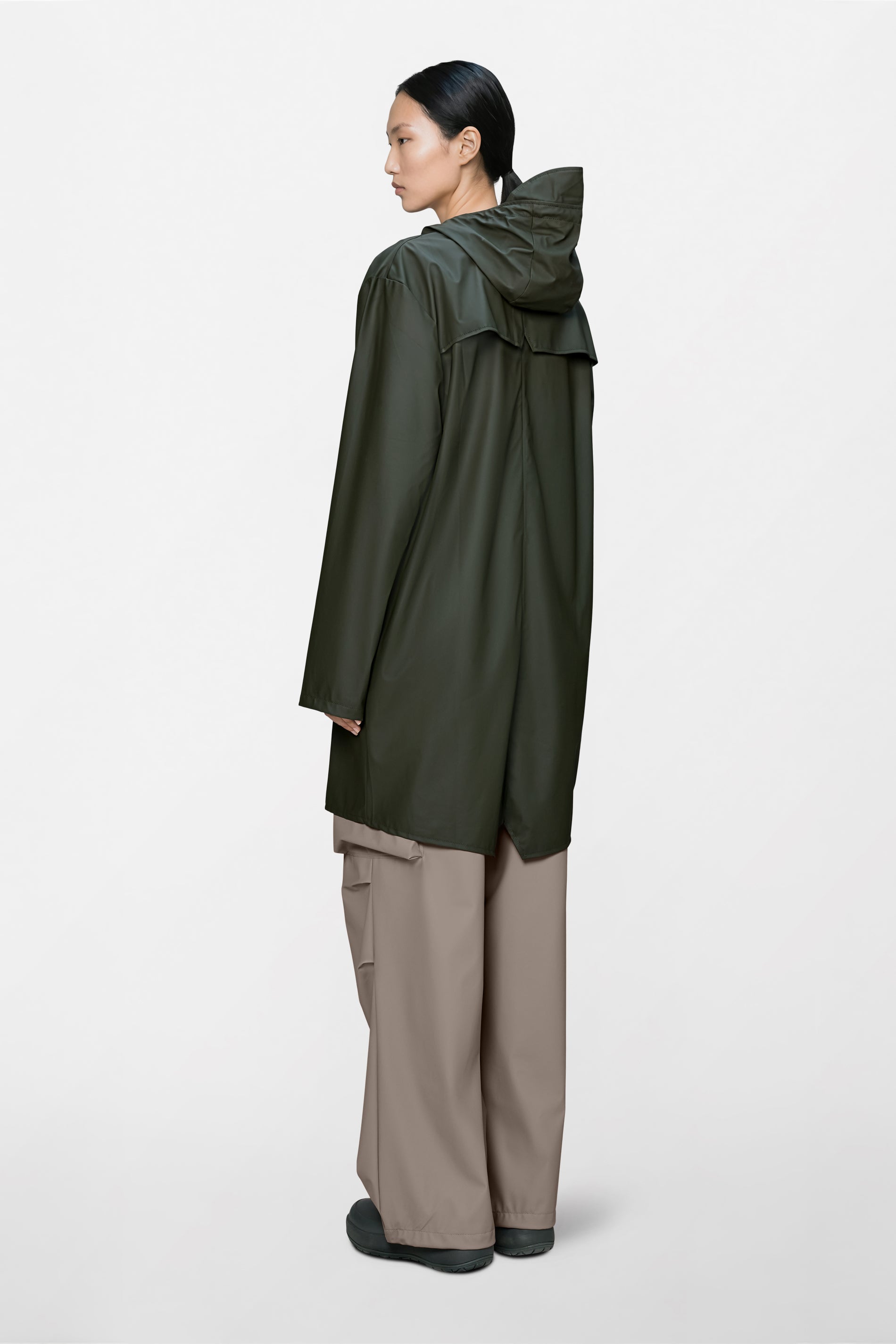 RAINS Long Jacket Green Jacket