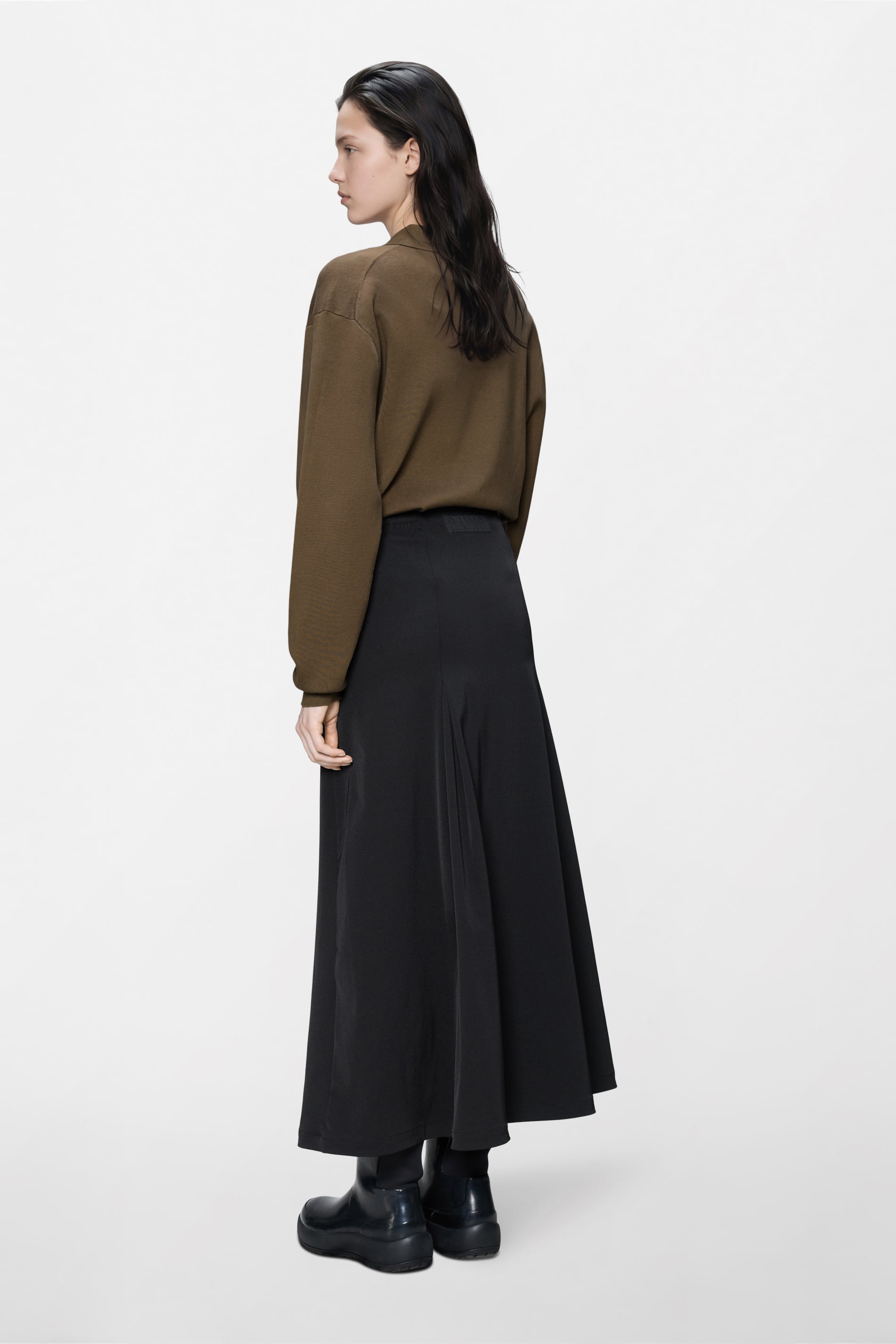 RAINS Tech Woven Skirt W Black Skirts