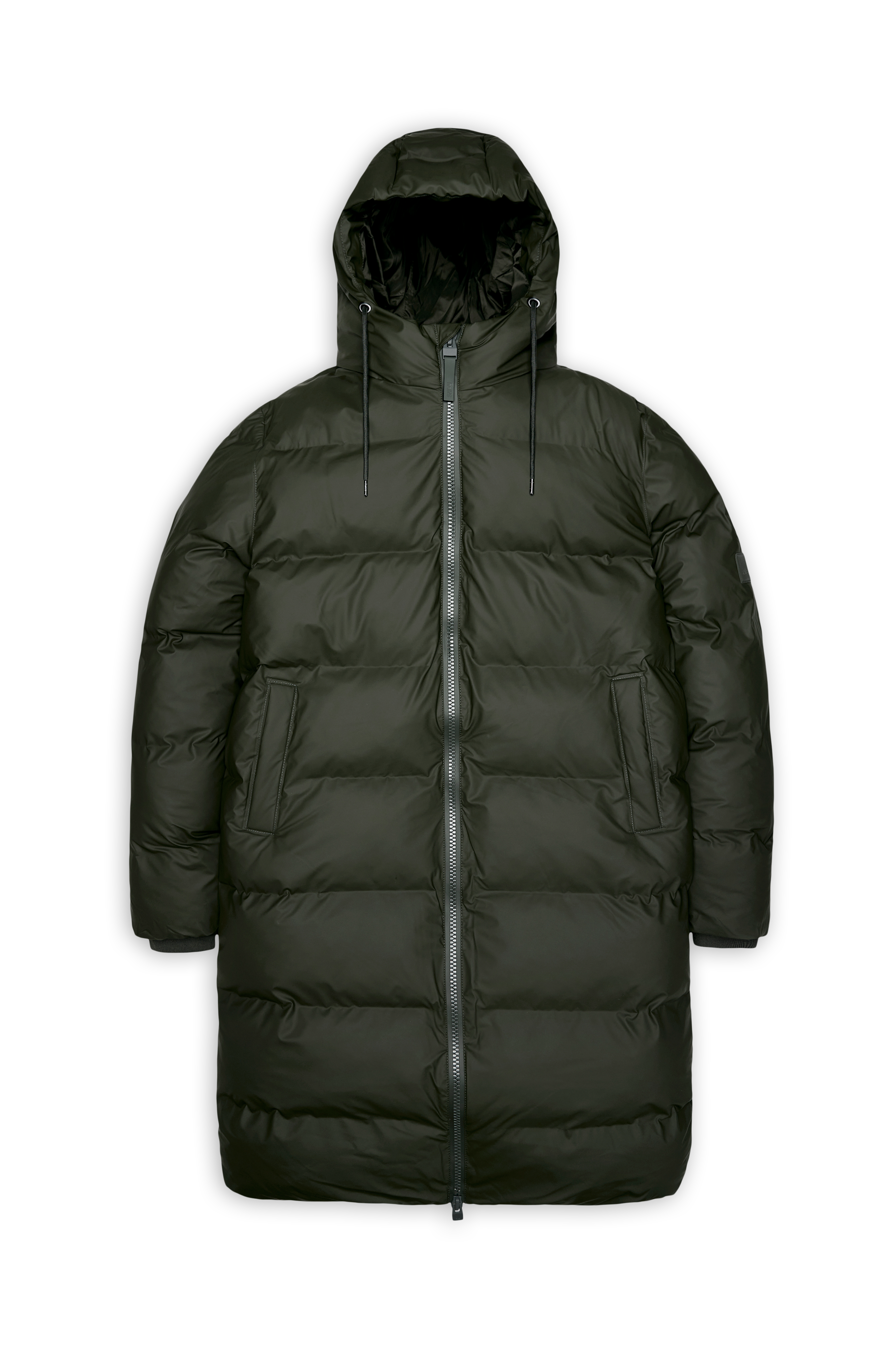 RAINS Alta Longer Puffer Jacket Green Jacket