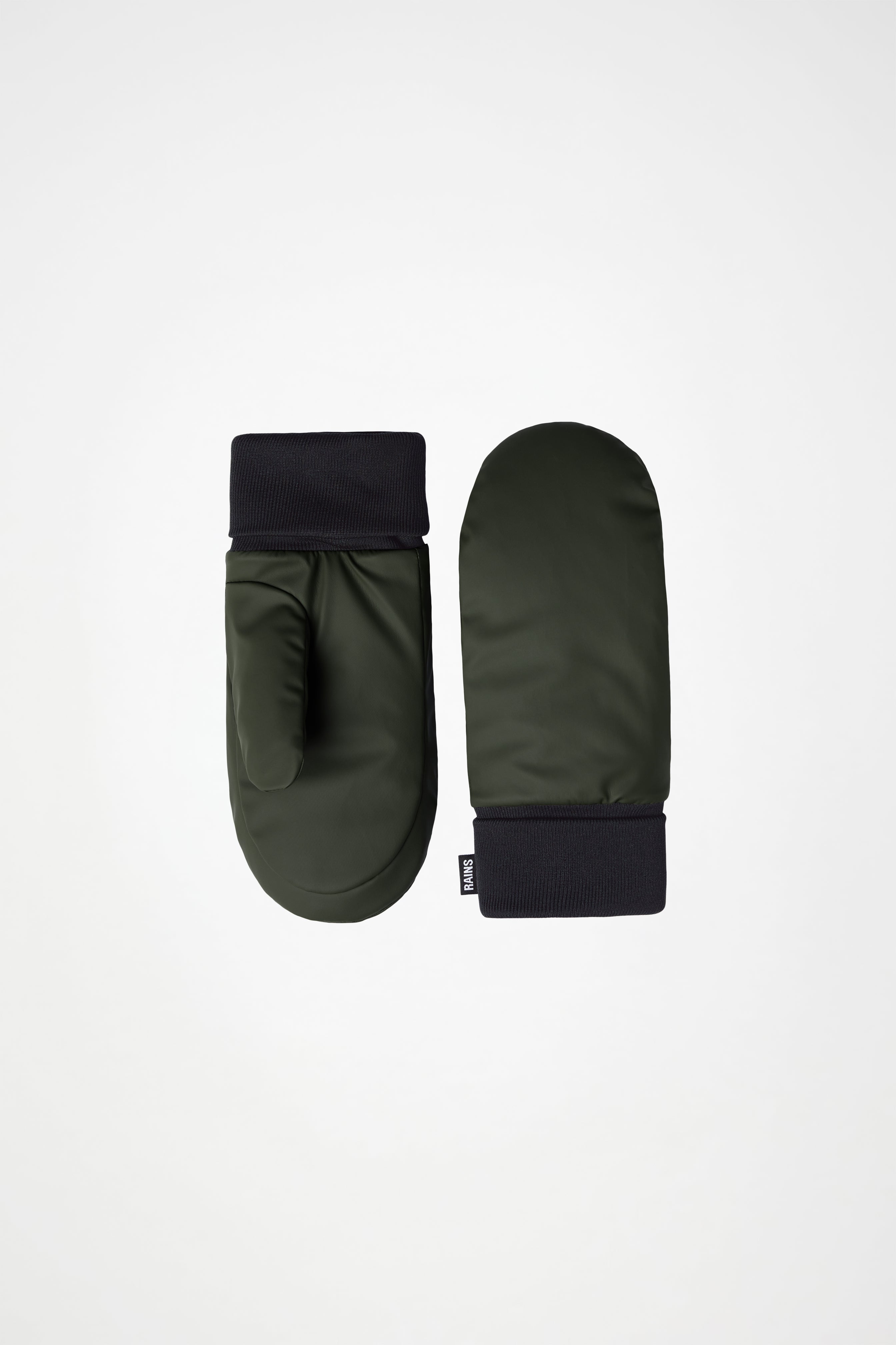 RAINS Alta Puffer Mittens Green Gloves