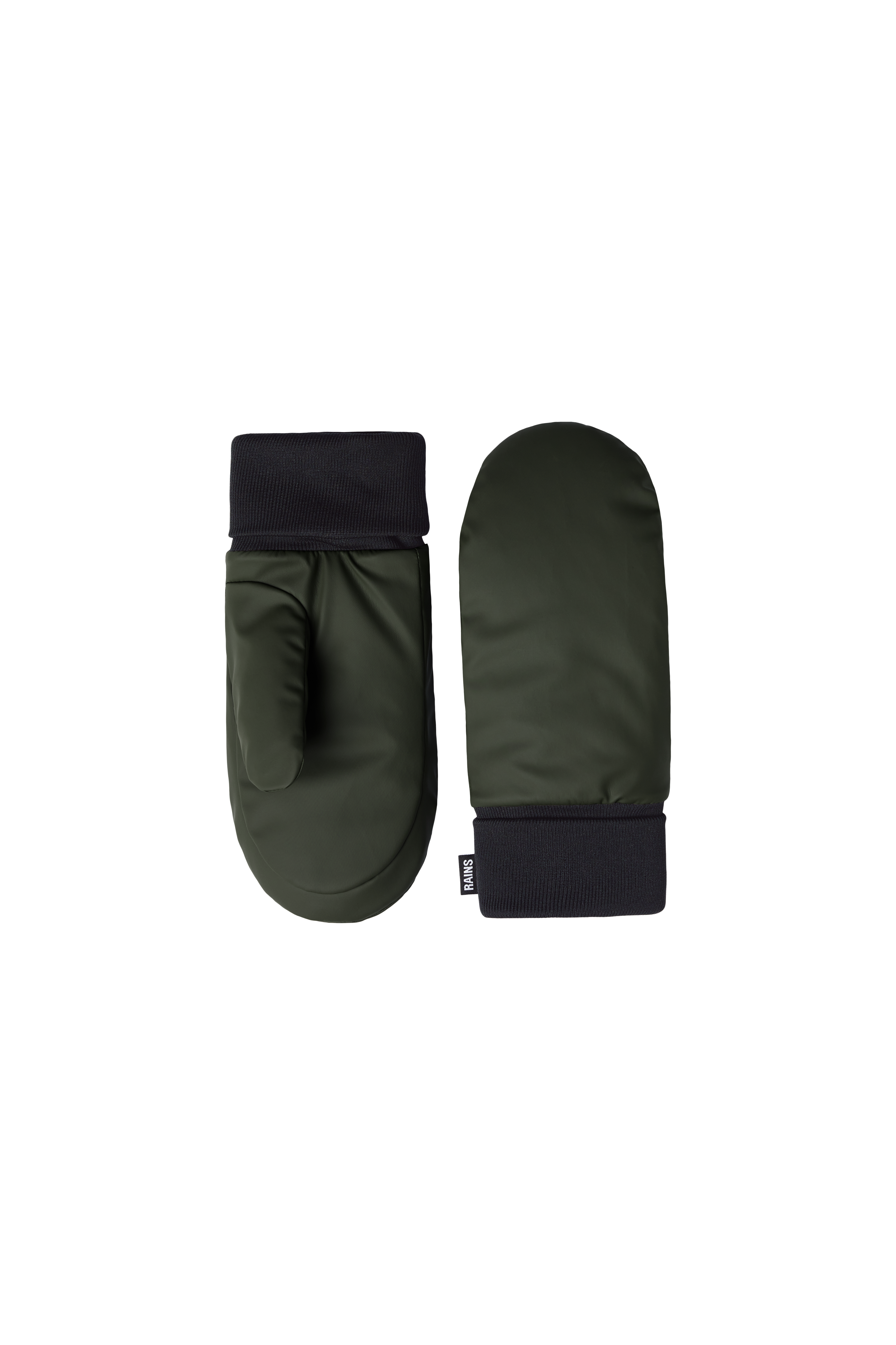 RAINS Alta Puffer Mittens Green Gloves