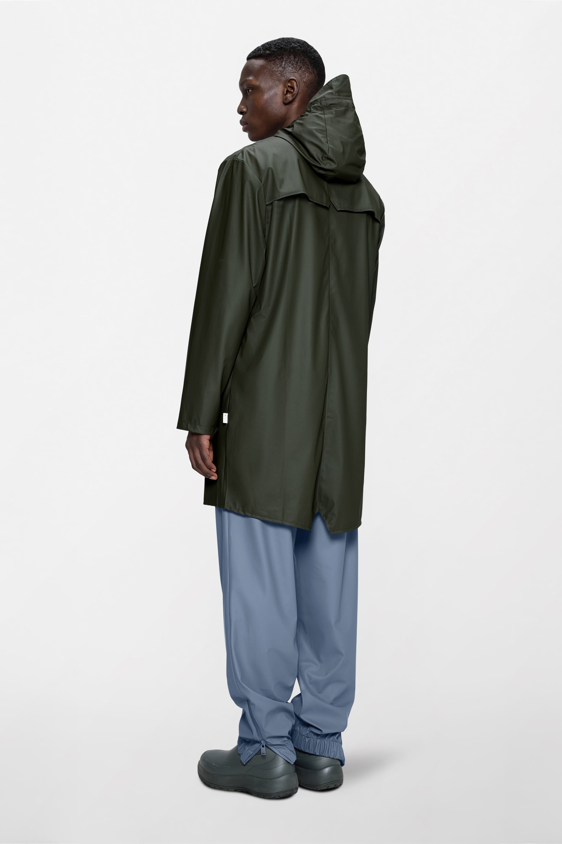 RAINS Long Jacket Green Jacket